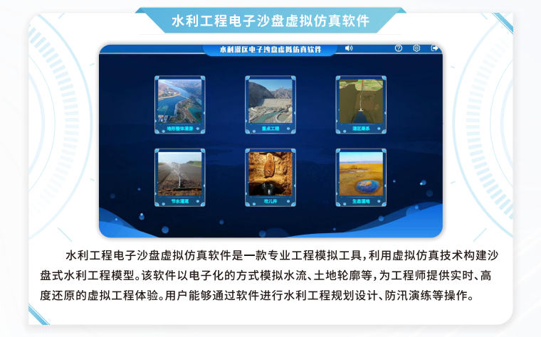 水利工程电子沙盘虚拟仿真软件，VR